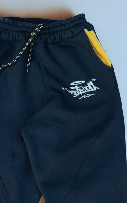 #Pantalon Black and yellow - Tracksuit "SUTAIRU"#